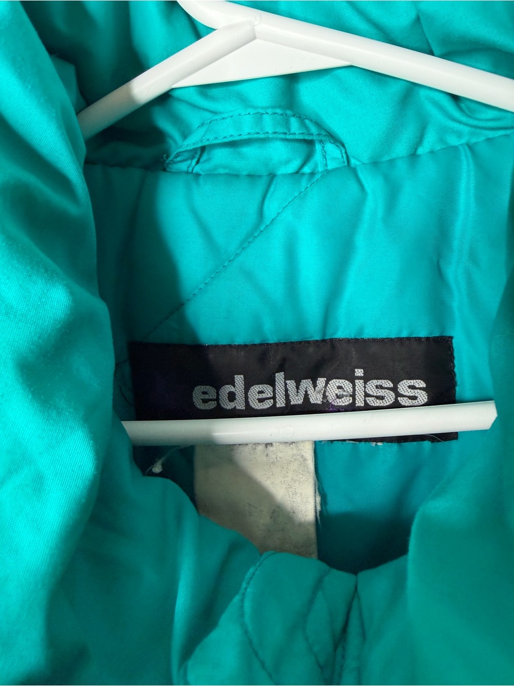 Vintage Edelweiss Purple Teal Ski Jacket Women’s Size M/L Retro 90s Puffer - Picture 7 of 10